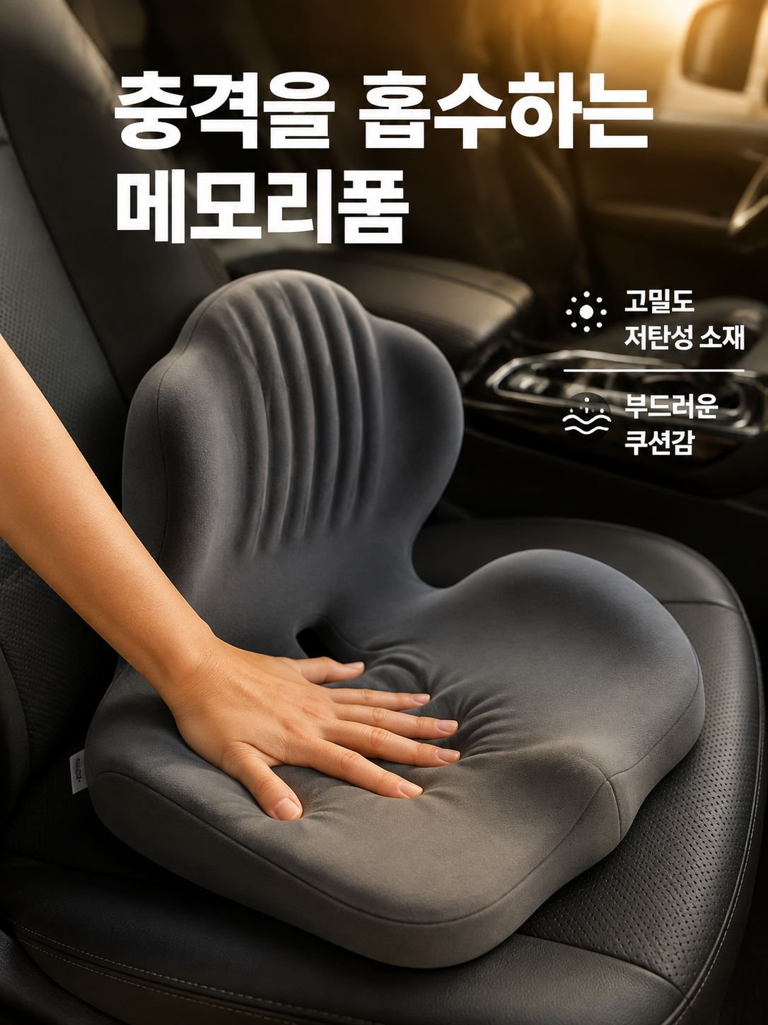 자동차 운전석 전용 메모리폼 요추 받침 쿠션