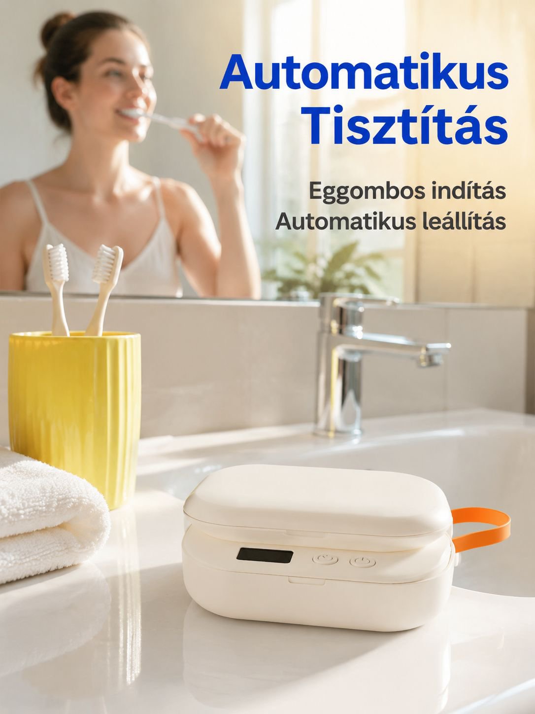 Kontaktlencse tisztító készülék tartozékokkal