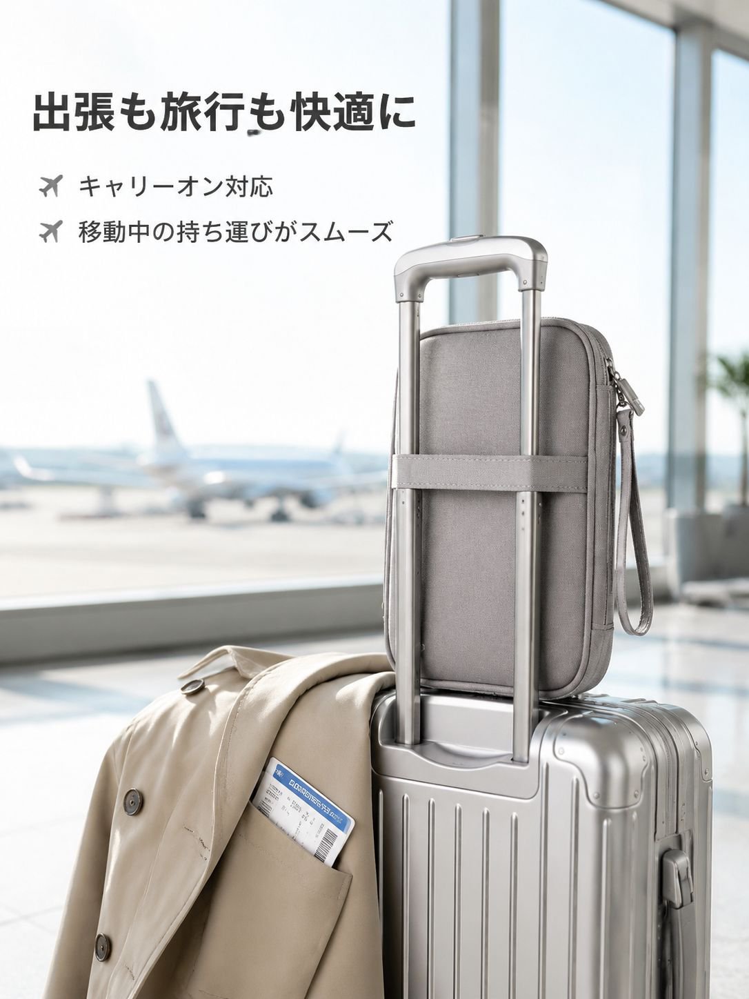 多機能トラベル書類バッグ 家庭用パスポート収納ポーチ