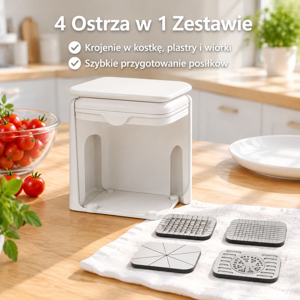 Urządzenie do krojenia w kostkę, plastry i szatkowania