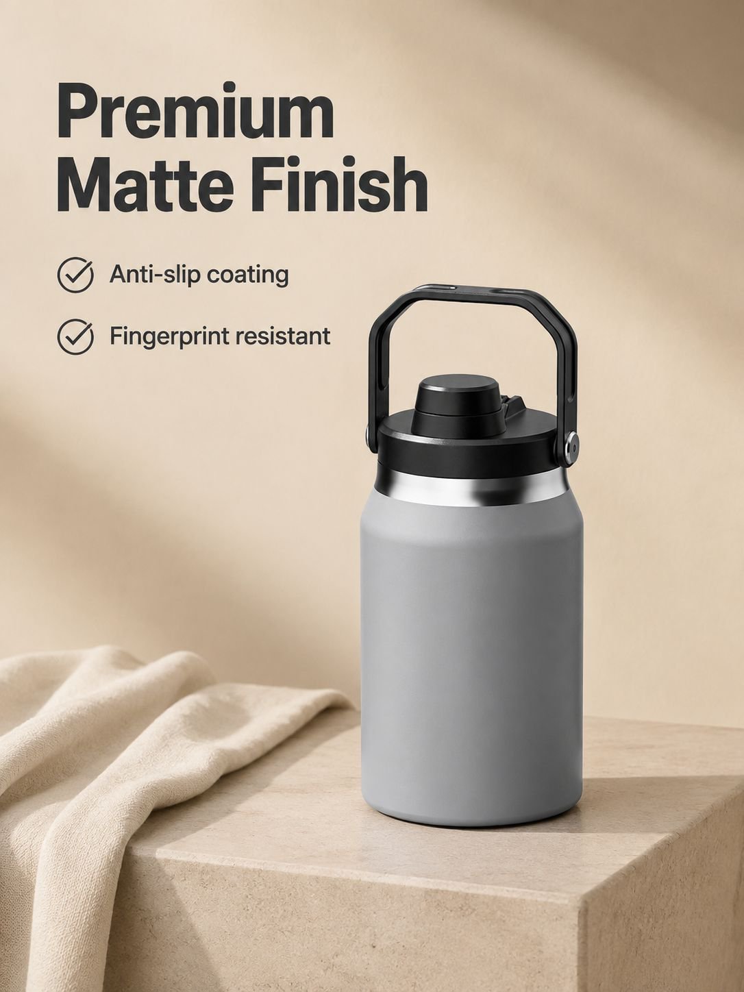 Portable Outdoor Straw Water Bottle & Car Ice Bucket