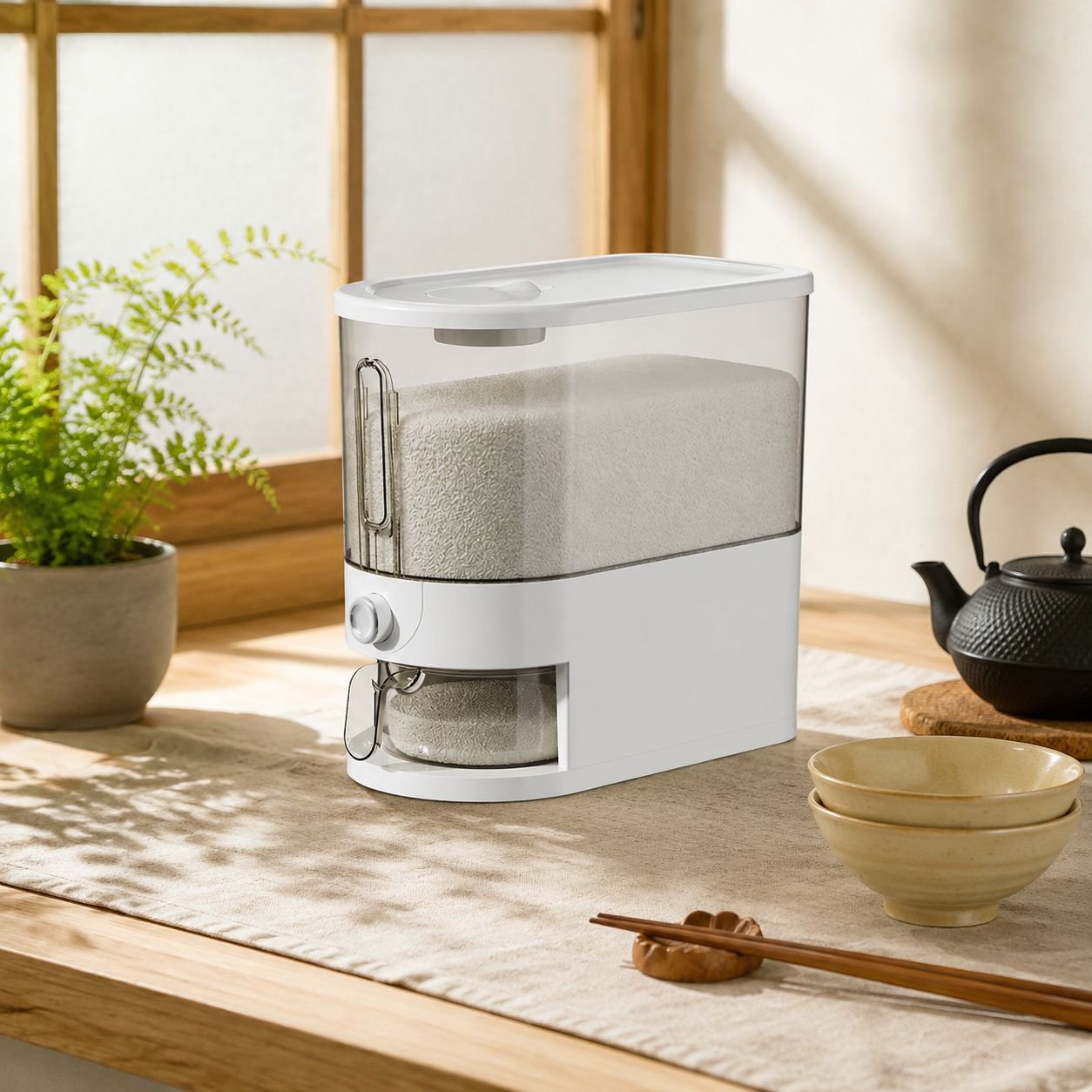 新作家庭用プラスチック米びつ