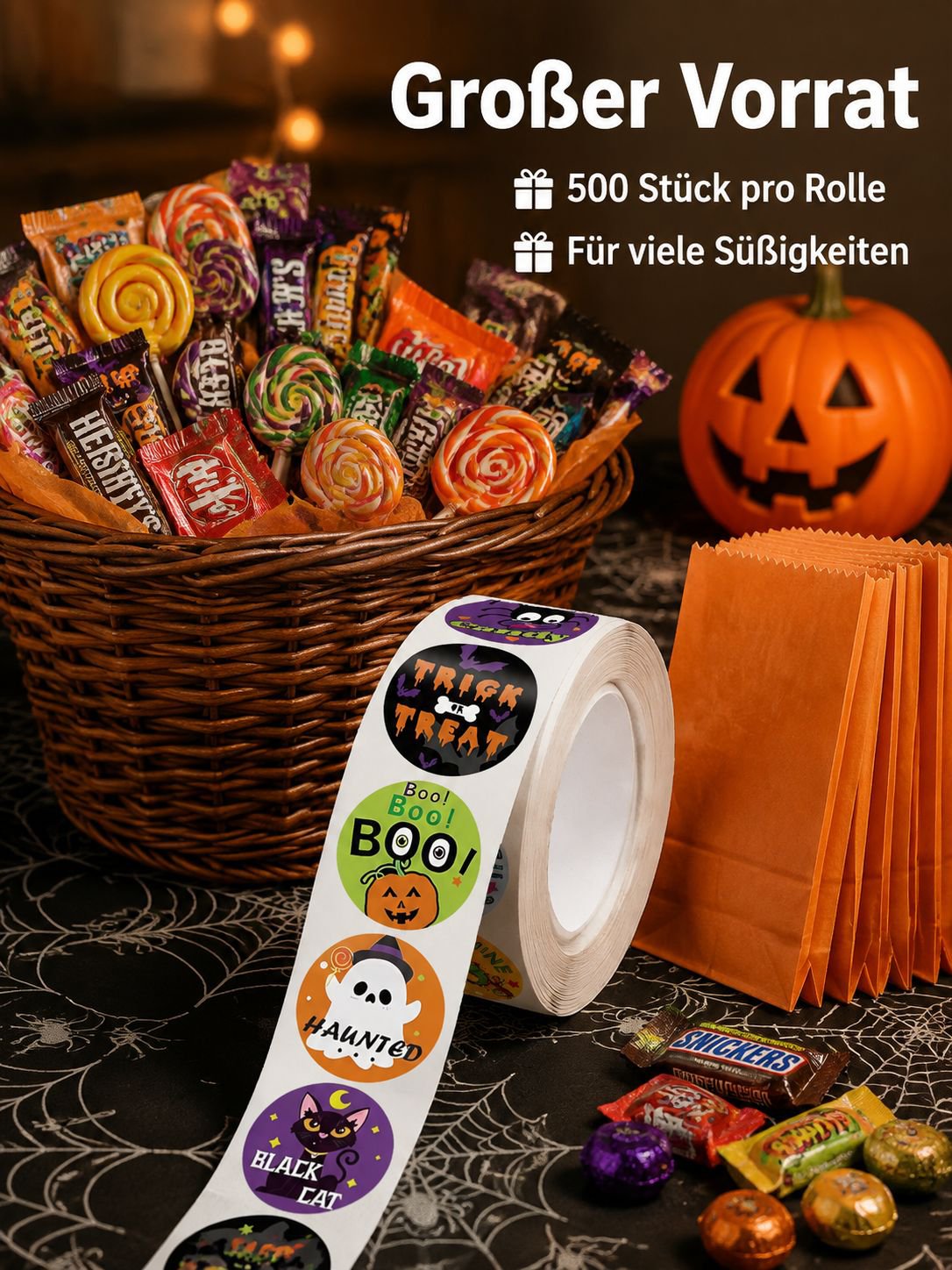 Deko-Ideen mit Halloween Stickern für Party und Geschenke