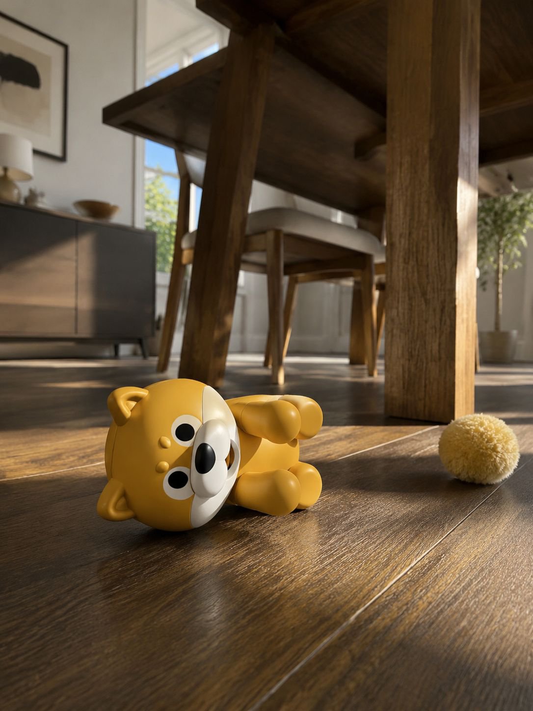 Cat meal cooling fan displayed with a bowl of food