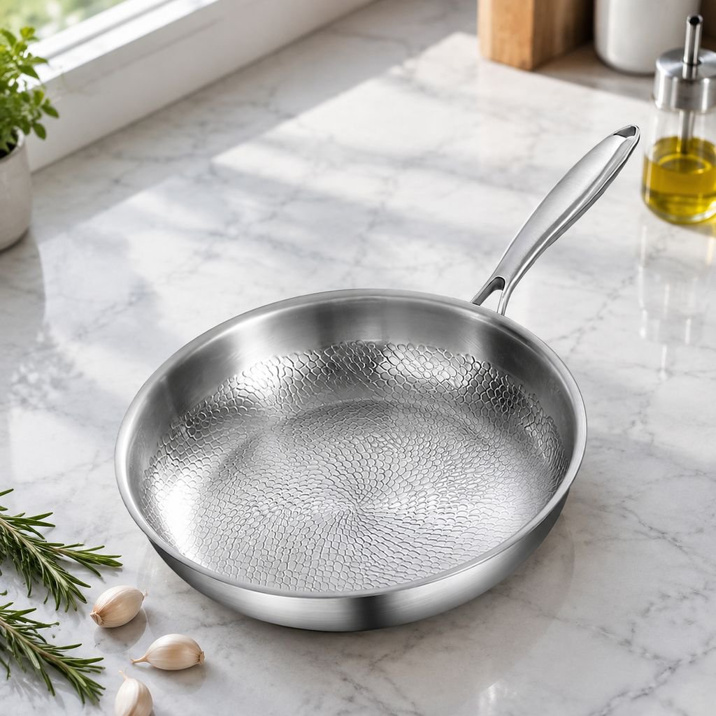 Uncoated Easy-Clean Frying Pan