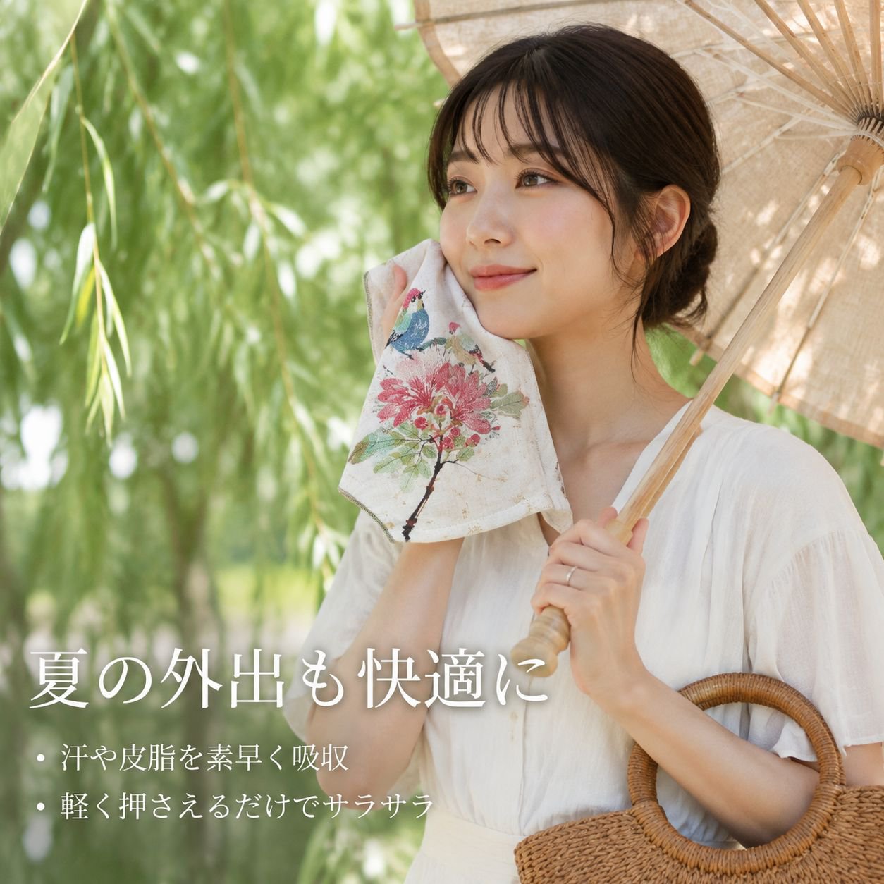 柔らかく通気性があり吸水性のある汗拭きタオル