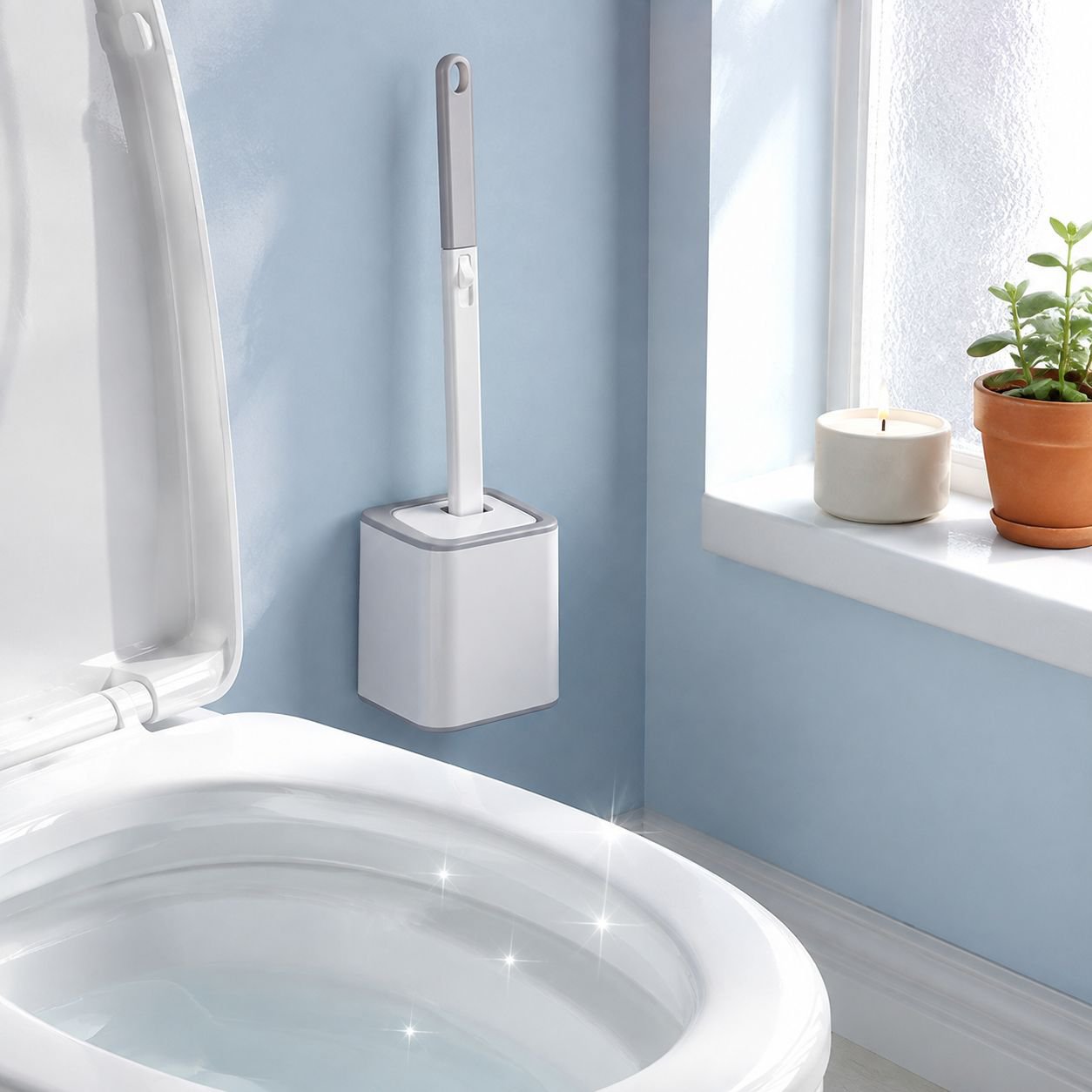 Efficient toilet brush for sparkling toilets