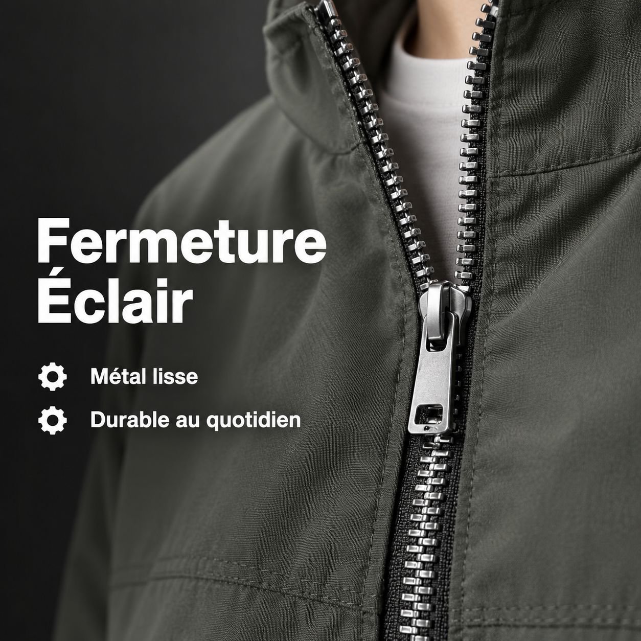 Veste de travail courte décontractée homme coupe ample automne