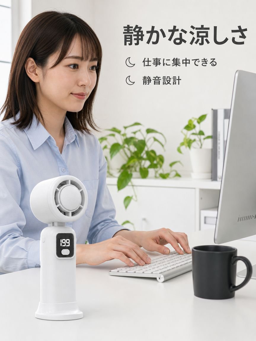 携帯型冷却・温度調節機能付き、屋外用ミニ充電式エアクーラー