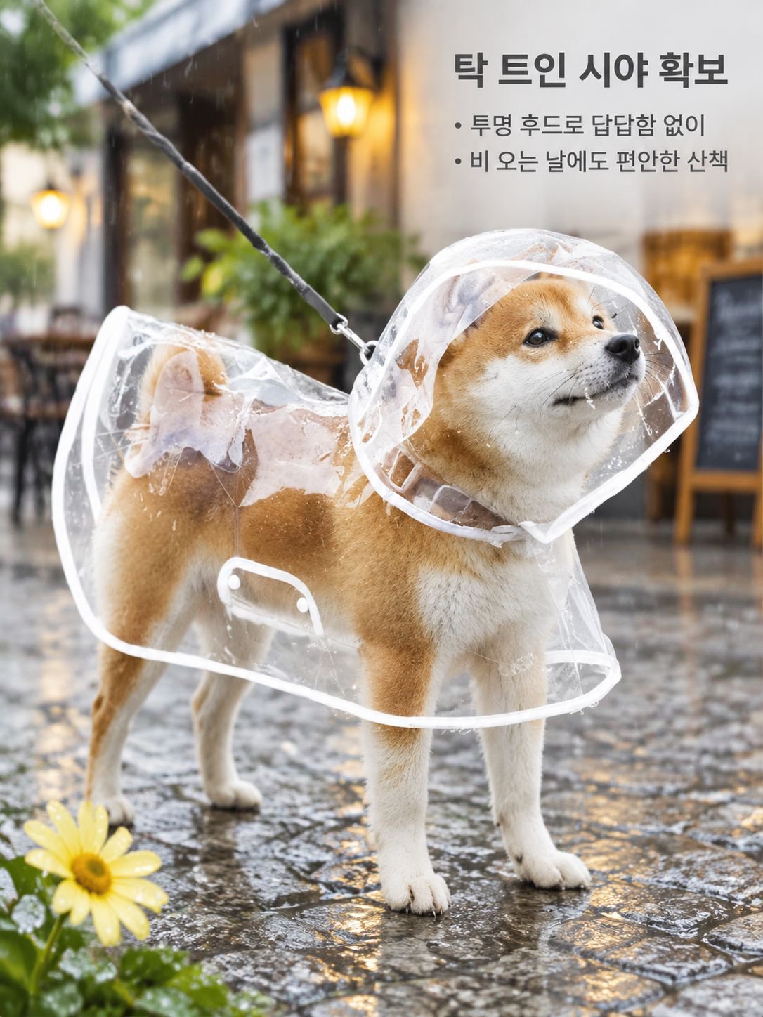 소형견용 방수 우비 판초