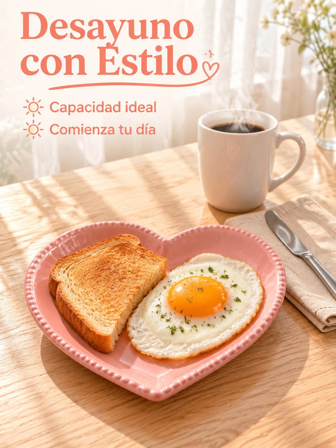 Plato de cerámica con forma de corazón