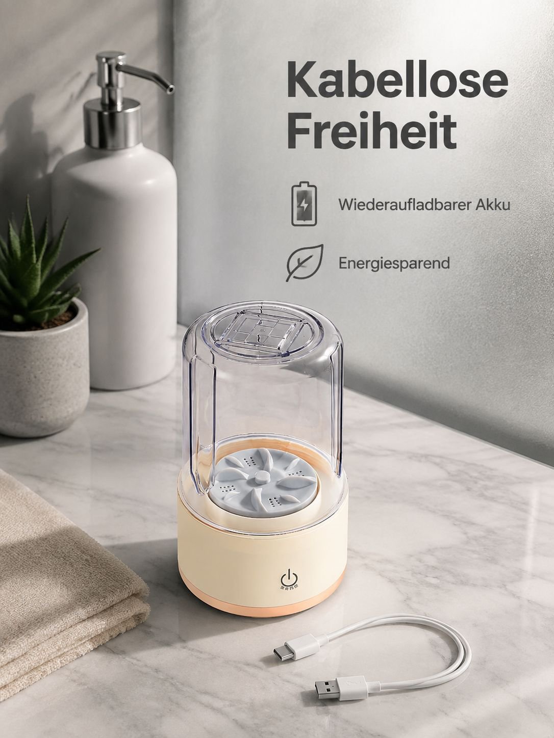 Tragbare wiederaufladbare Waschmaschine für Unterwäsche und Socken