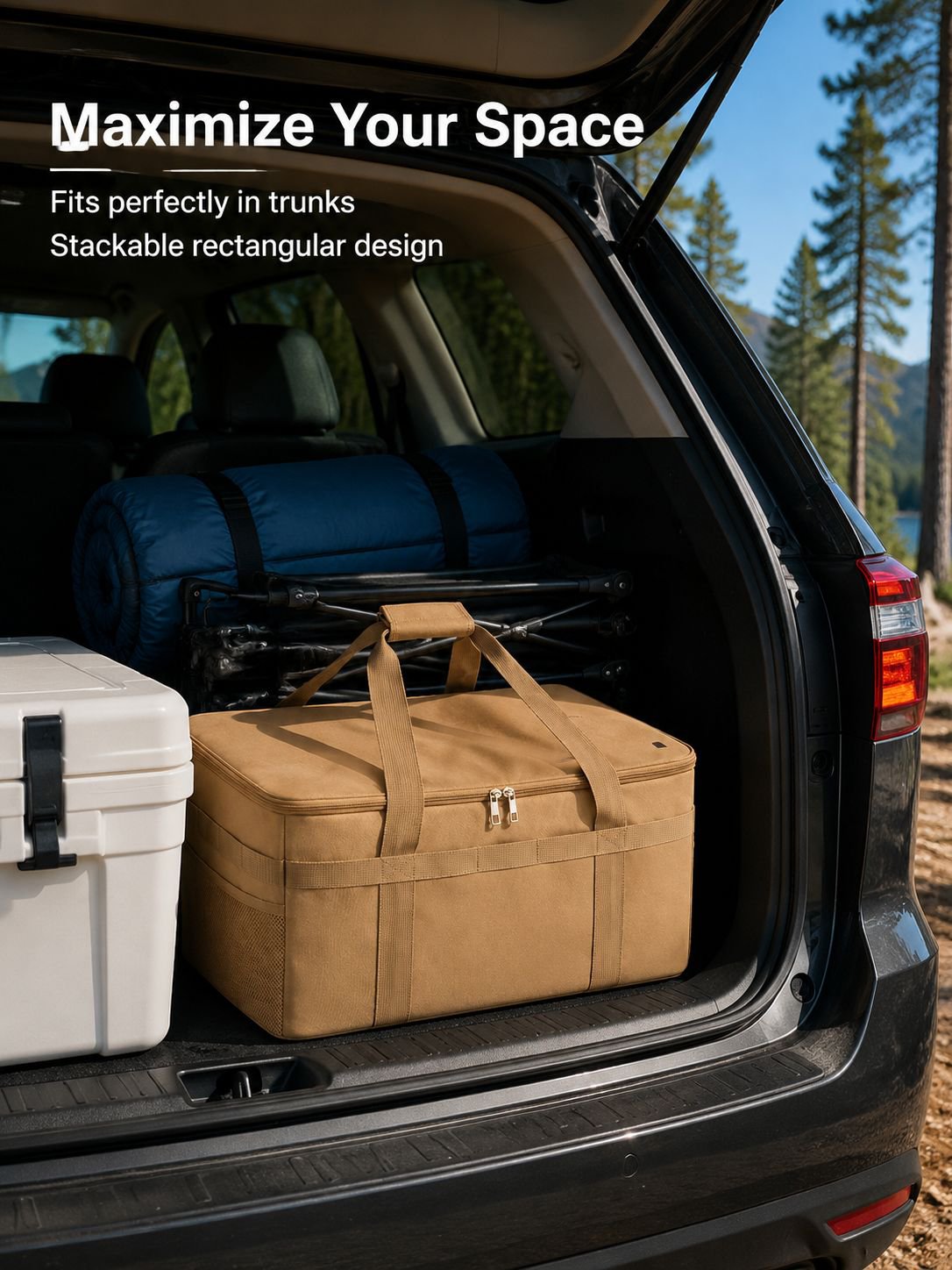 Sturdy outdoor storage box for camping essentials