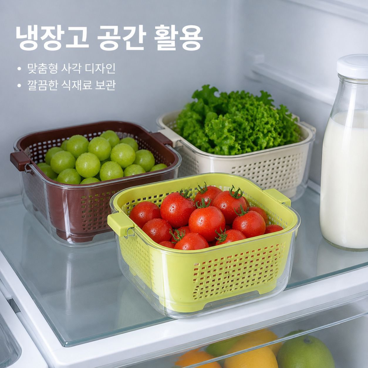 주방 이중 배수 바구니