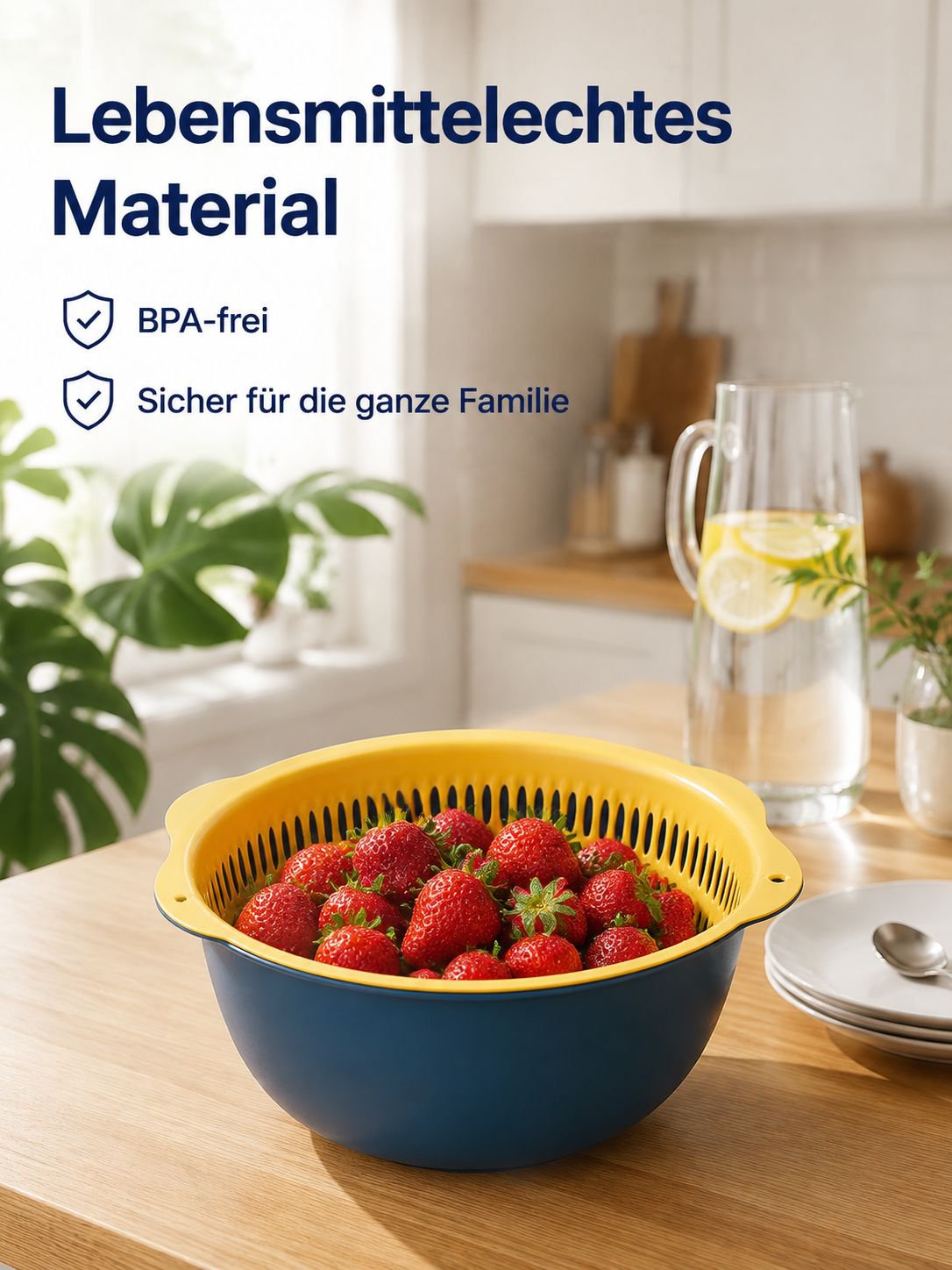 6-teiliges Abtropfkorb-Set für Obst und Gemüse