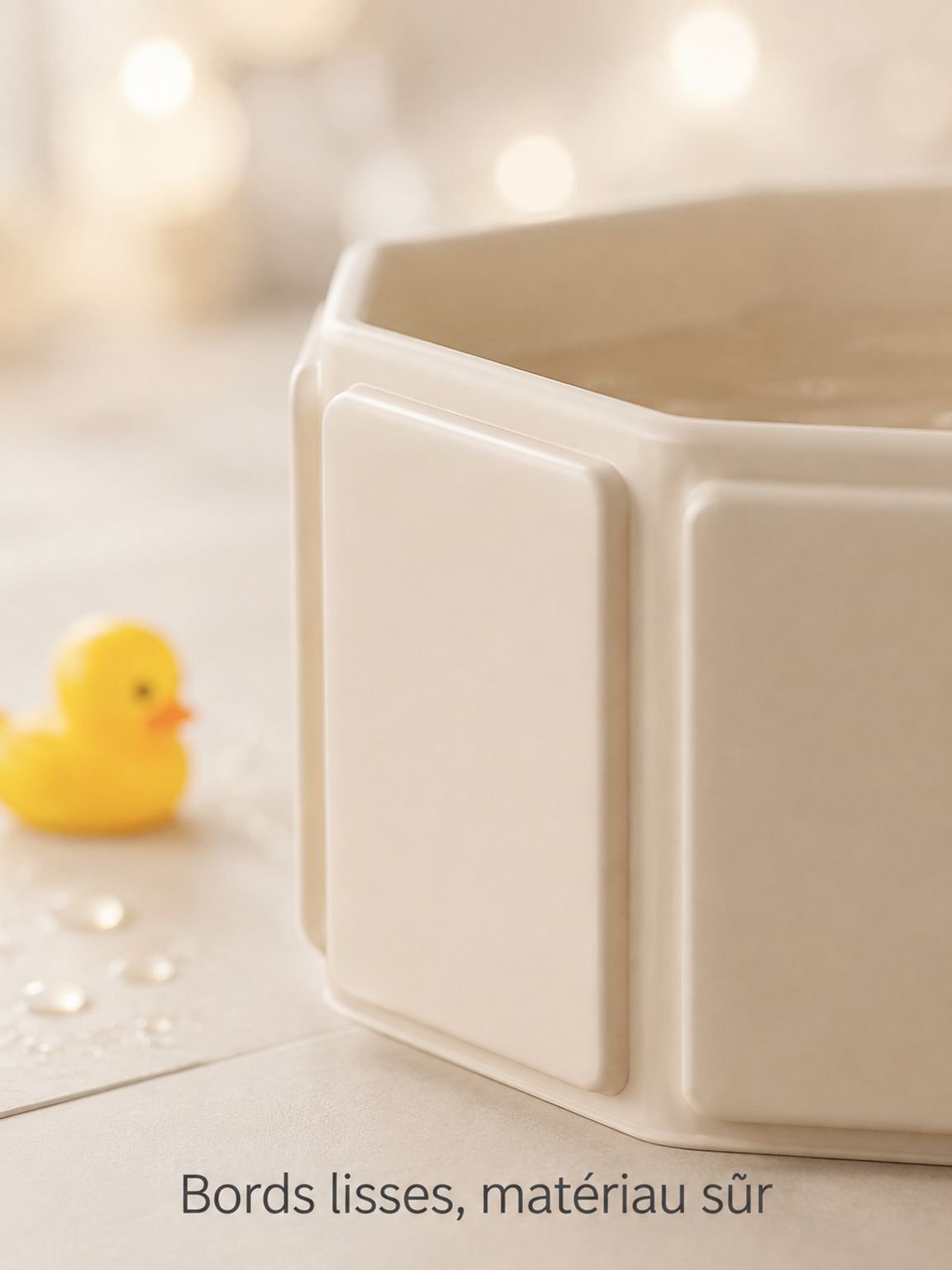 Baignoire pliable pour bébé pour nourrissons et tout-petits avec base antidérapante, facile à ranger
