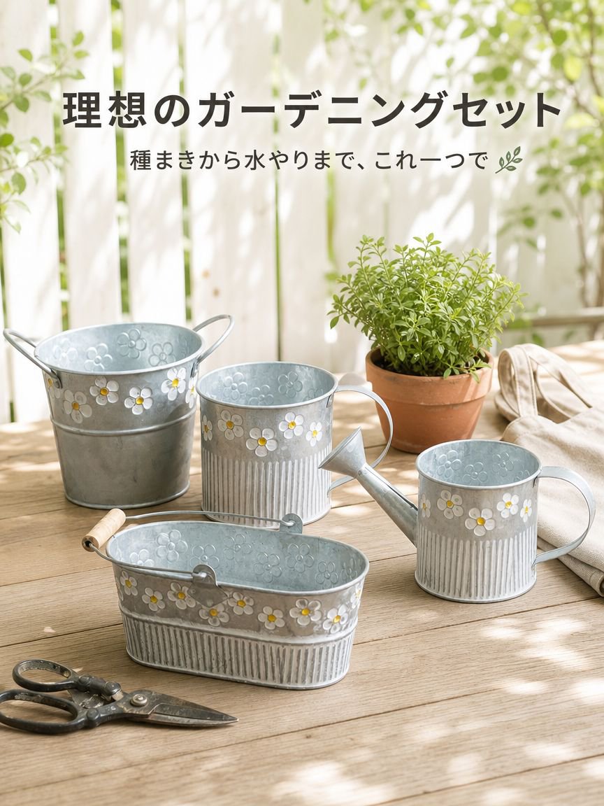 ガーデン用アイアン製フラワーポット