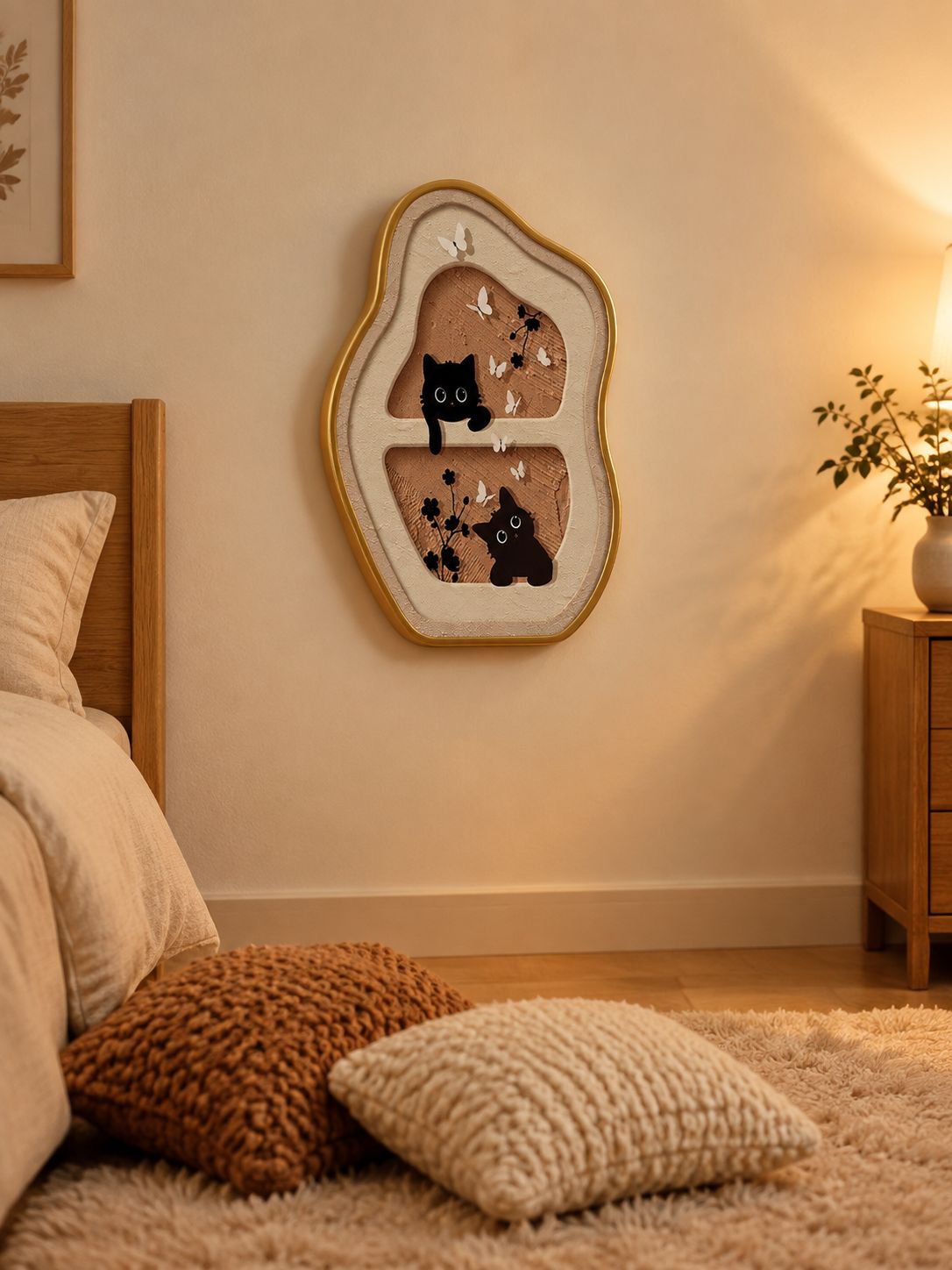 Arte contemporáneo en tonos crema