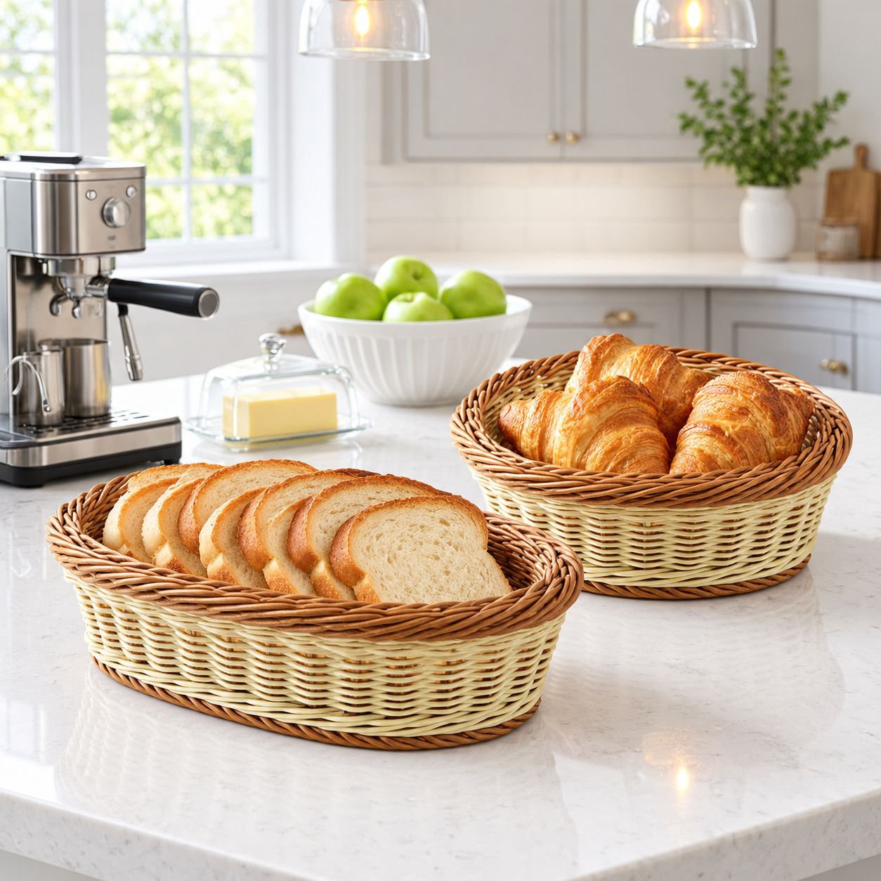 Stylish bread storage option – Imitation Rattan Bread Basket
