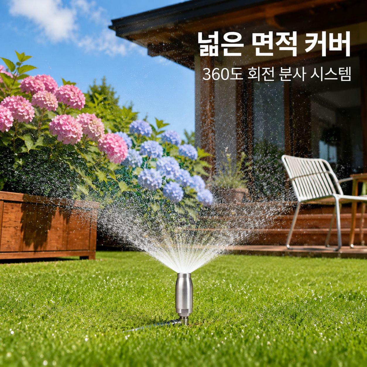 360° 스테인리스 스틸 로터스 회전 분무기