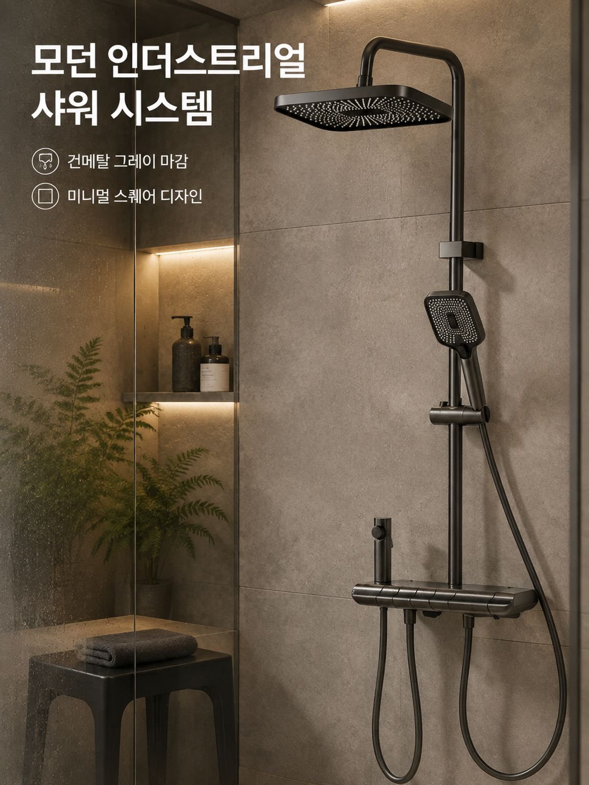 온도 조절 샤워기 세트