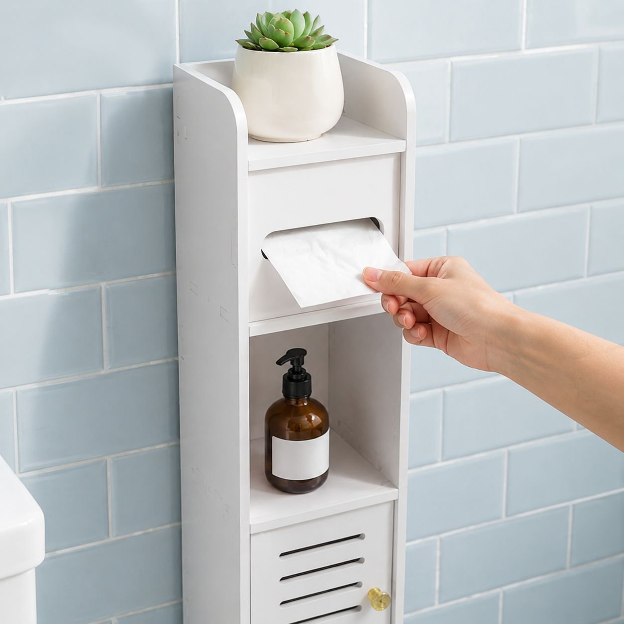 Estante de almacenamiento para inodoro de baño