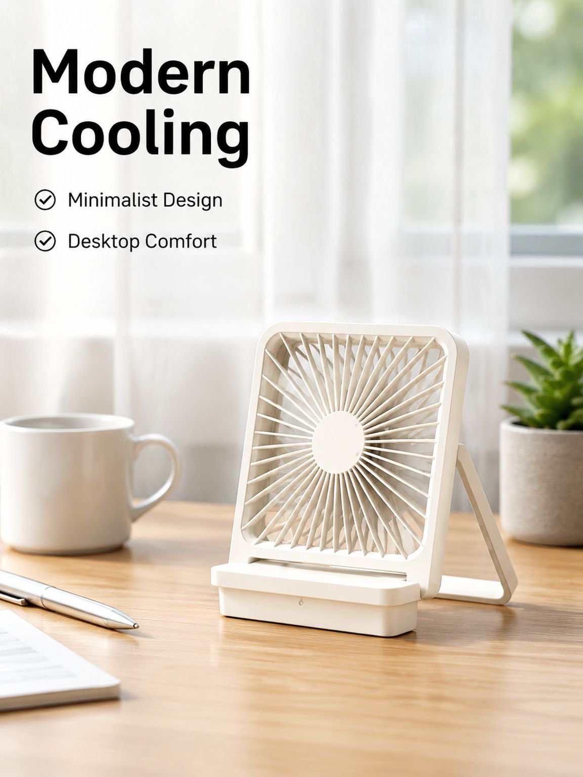 Mini portable desktop fan