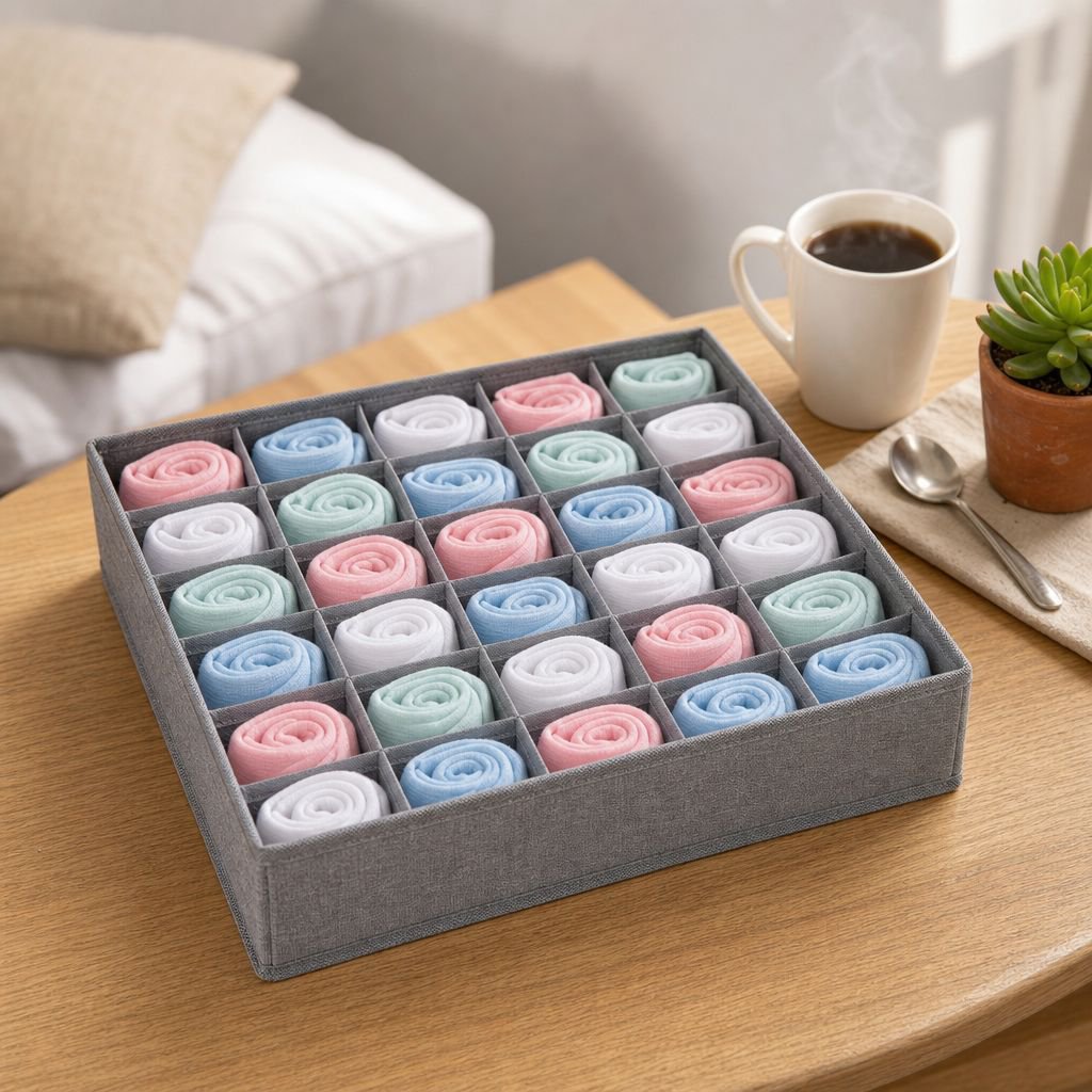 Home Fabric Storage Box Storage Box Home Grid Foldable Split Form