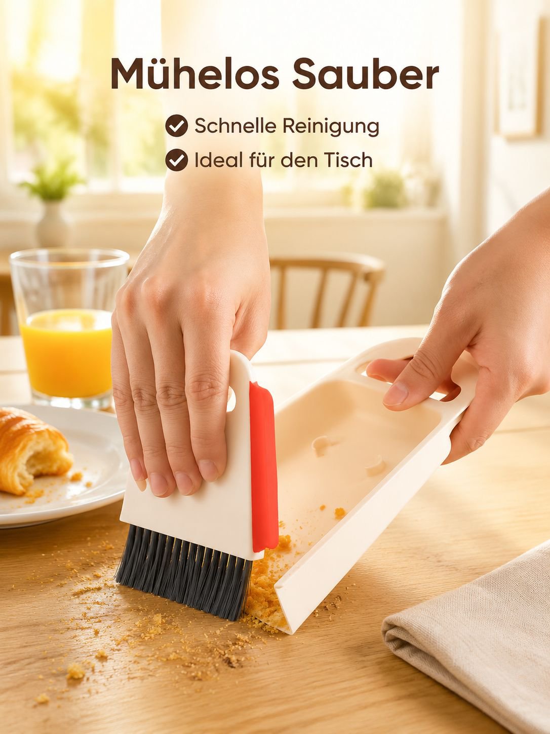 Tischkehr-Set mit Handfeger und Kehrblech