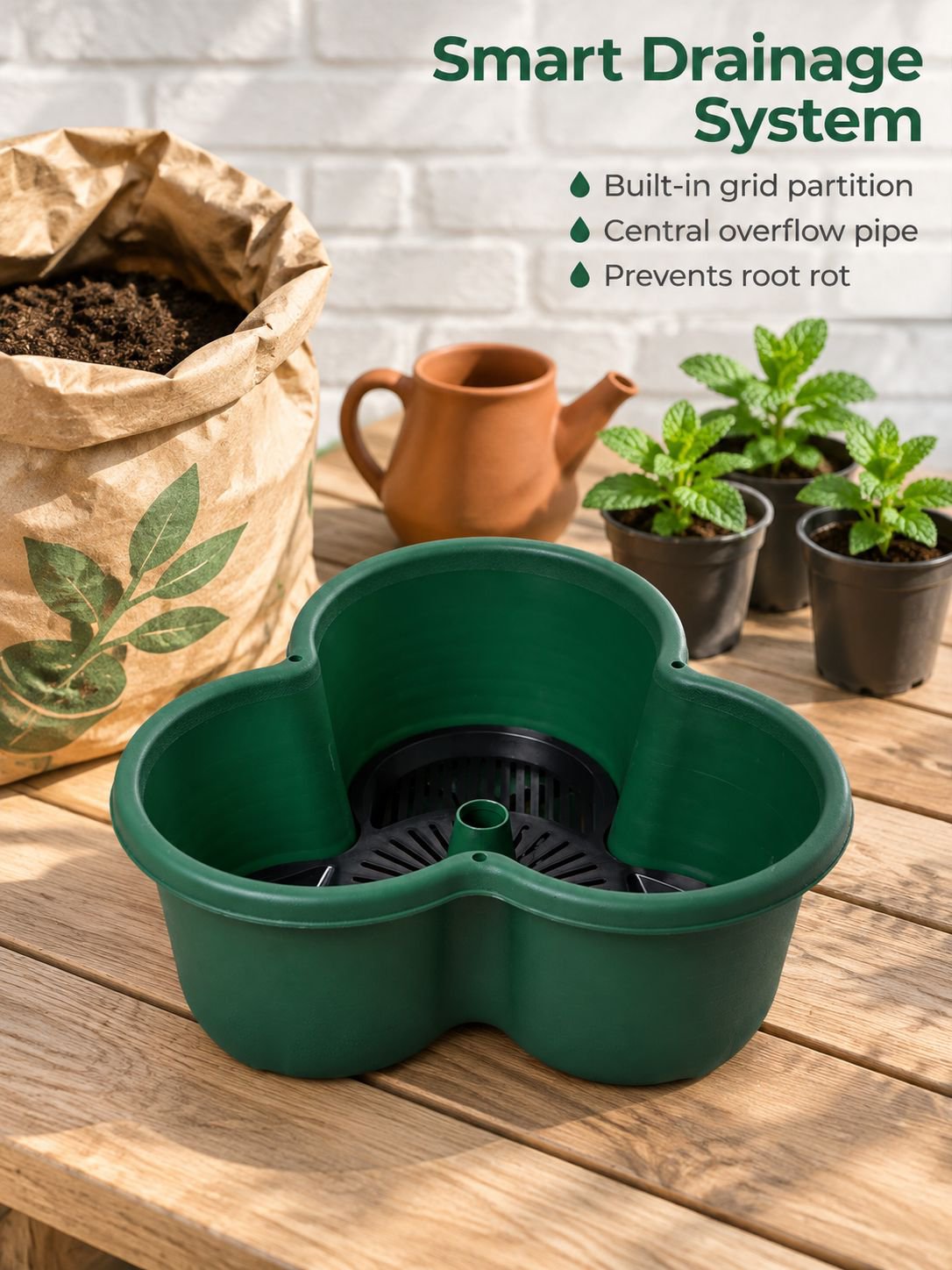 Multi-layer Stackable Plastic Flowerpot