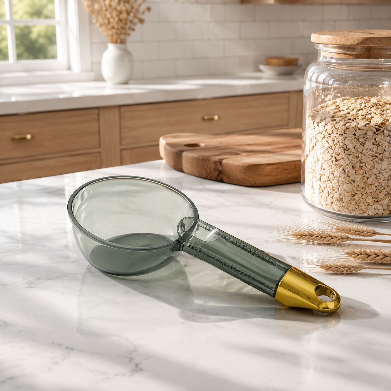 Kitchen Multifunctional Rice Scoop with Sealing Clip for Grains