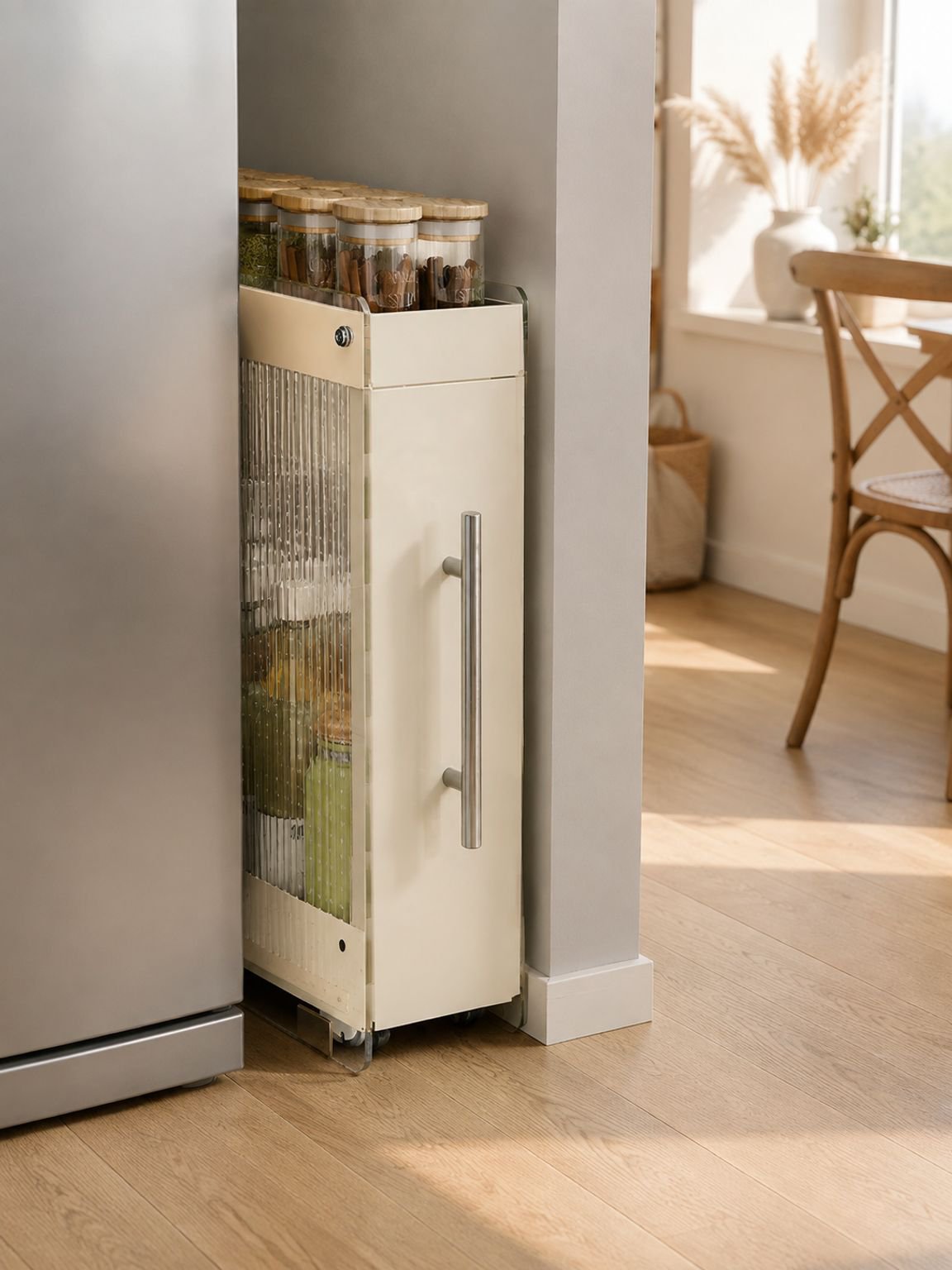 Étagère à épices amovible pour la cuisine, étagère de rangement murale pour