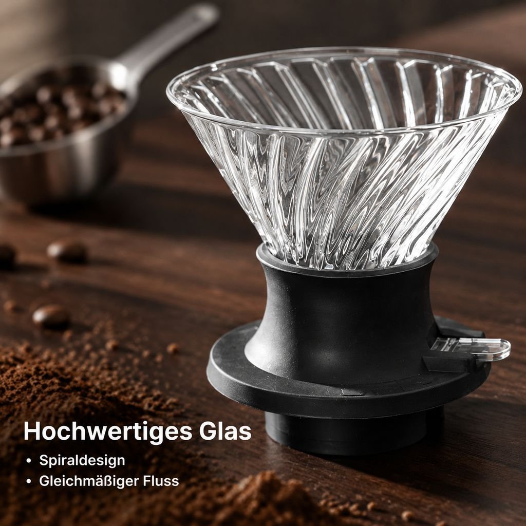 Handfilter-Kaffeebereiter mit Karaffe
