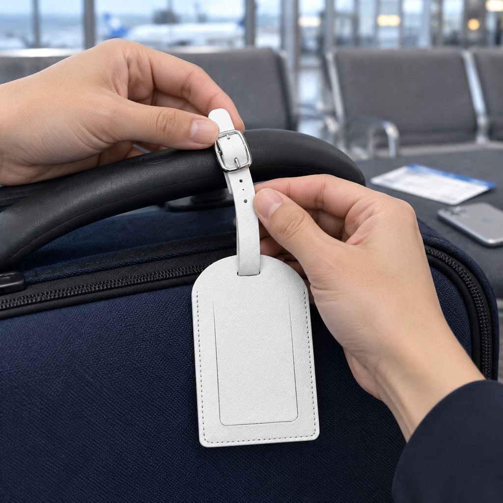 Customizable Luggage Tag with Boarding Label Design