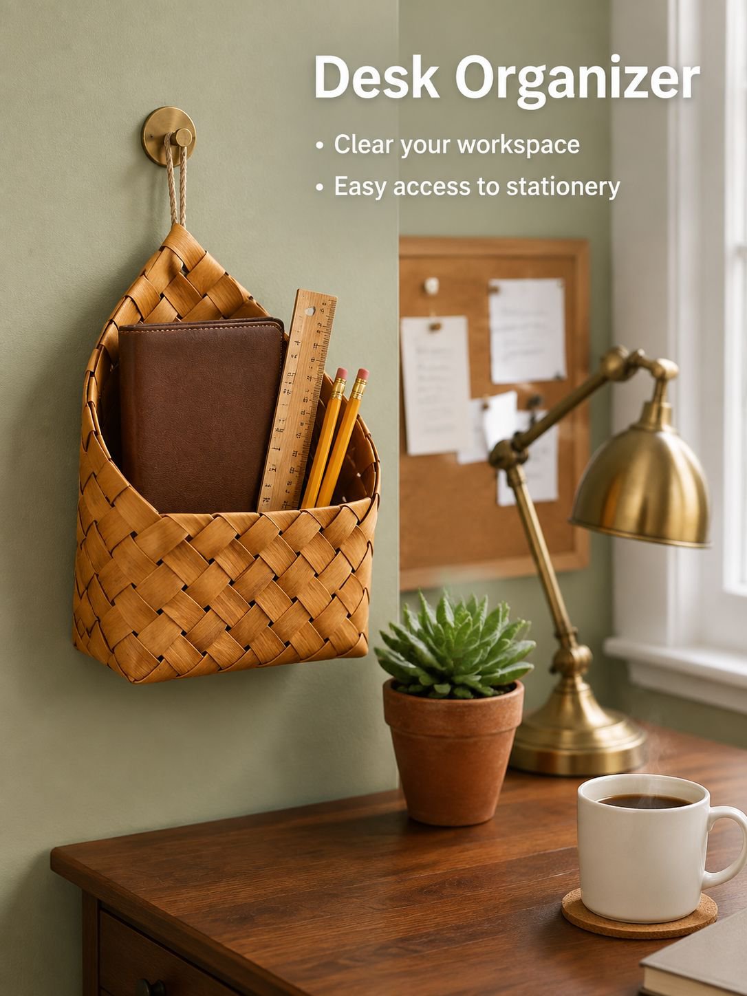 Hand-woven storage basket