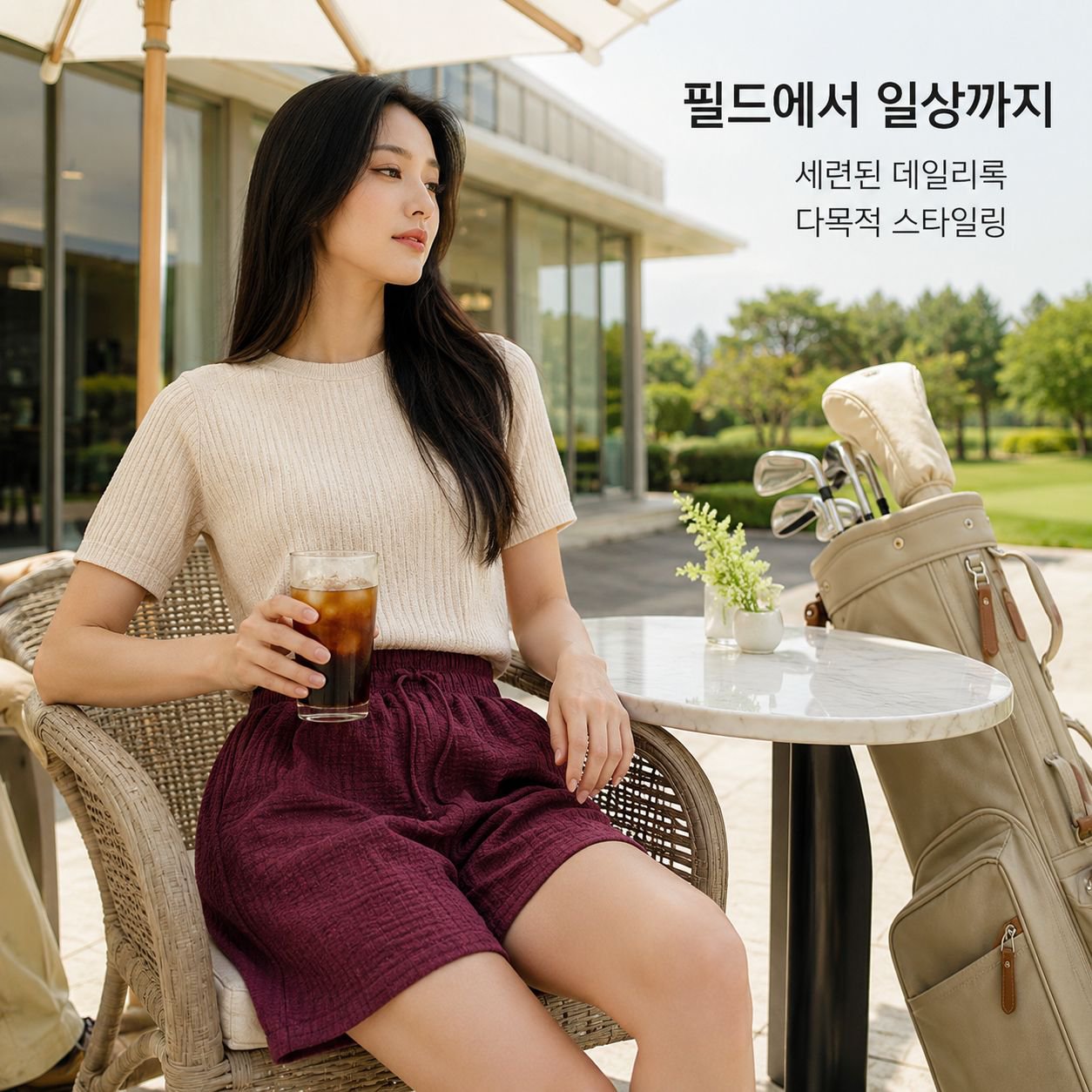 봄/여름 신상품: 문학적 스타일의 루즈핏 슬림핏 반바지 (면과 린넨 혼방)