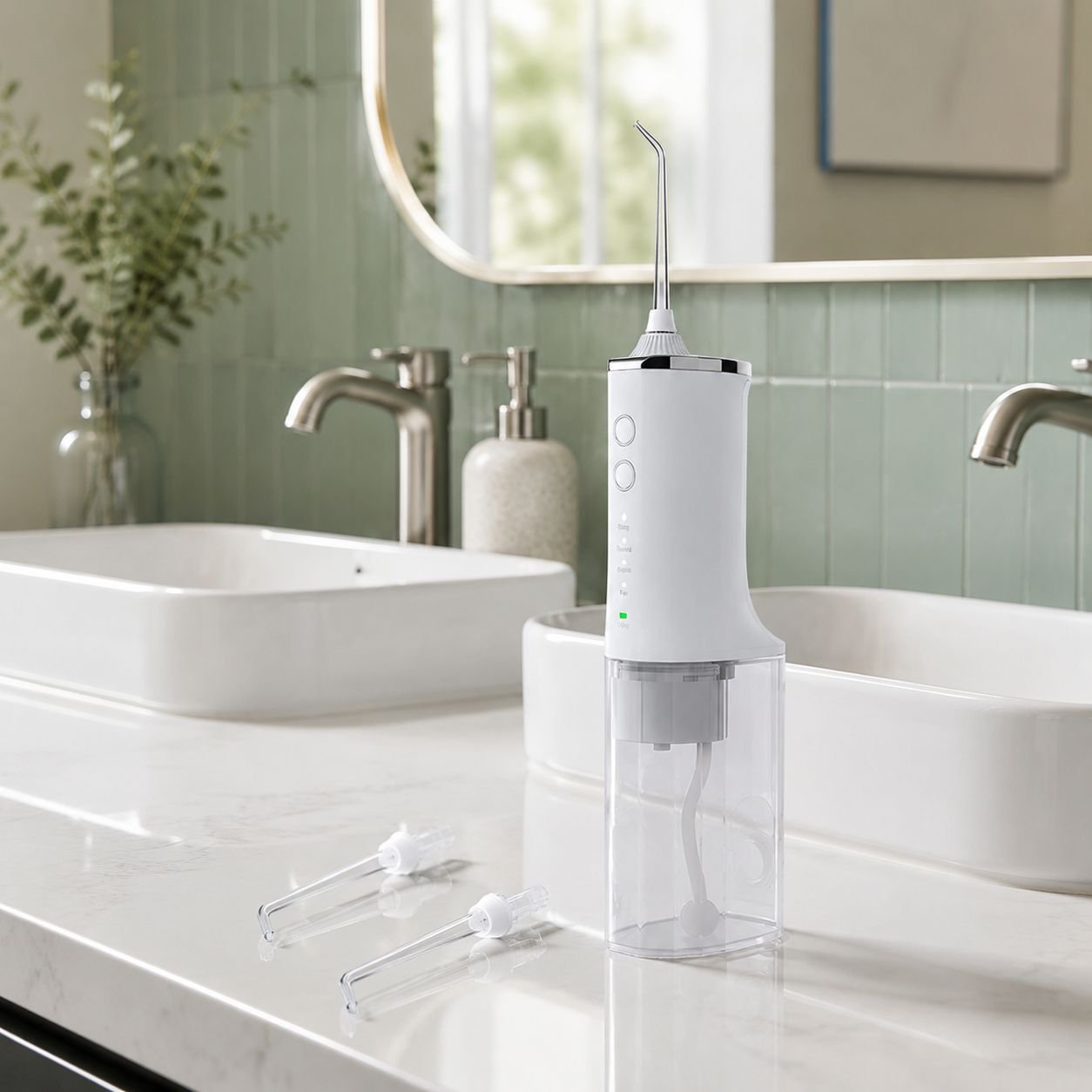 Rechargeable dental water jet device
