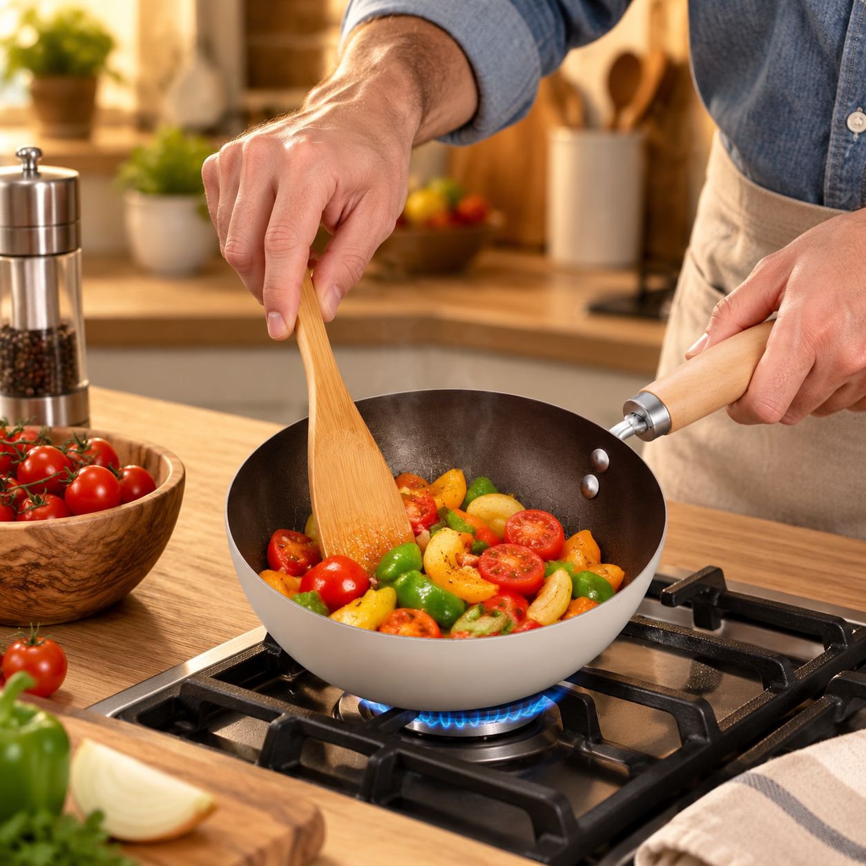 Ceramic NonStick Pan Mini Frying Pan NonStick Pan NonCoating WearResistant Durable Household