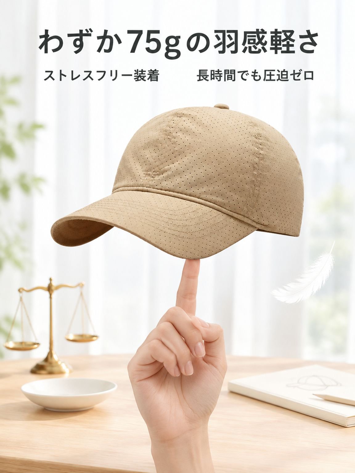 日よけ付きキャップ 