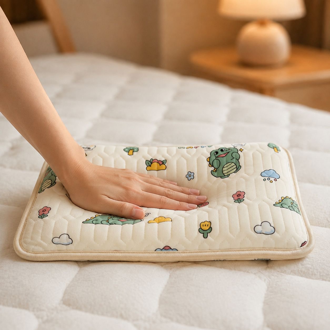 Baby Pearl Floral Latex Pillow with Pillowcase