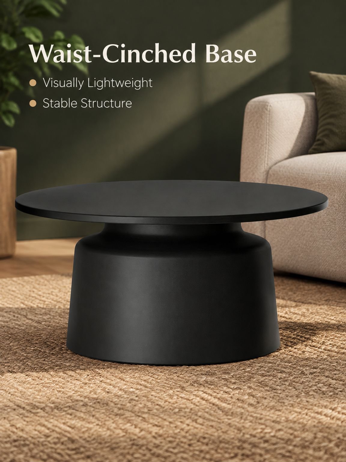 Stylish cream living room center table