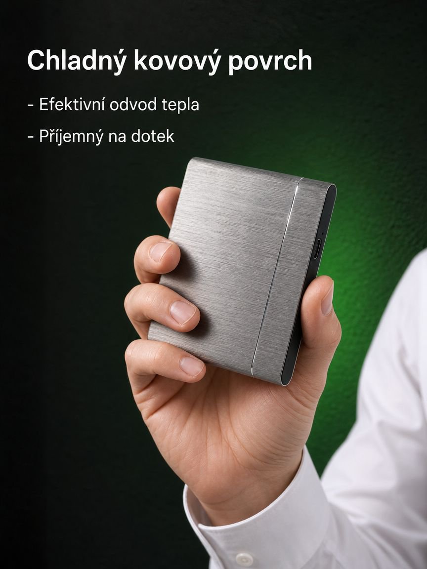 Bezpečné ukládání dat na přenosném SSD disku