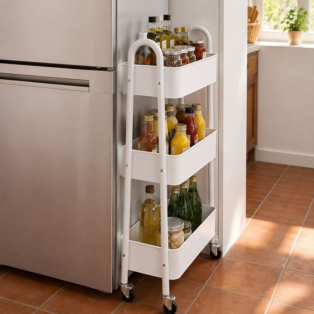 Estantes extraíbles hogar dormitorio aperitivos estante de almacenamiento cocina cuarto de baño esta