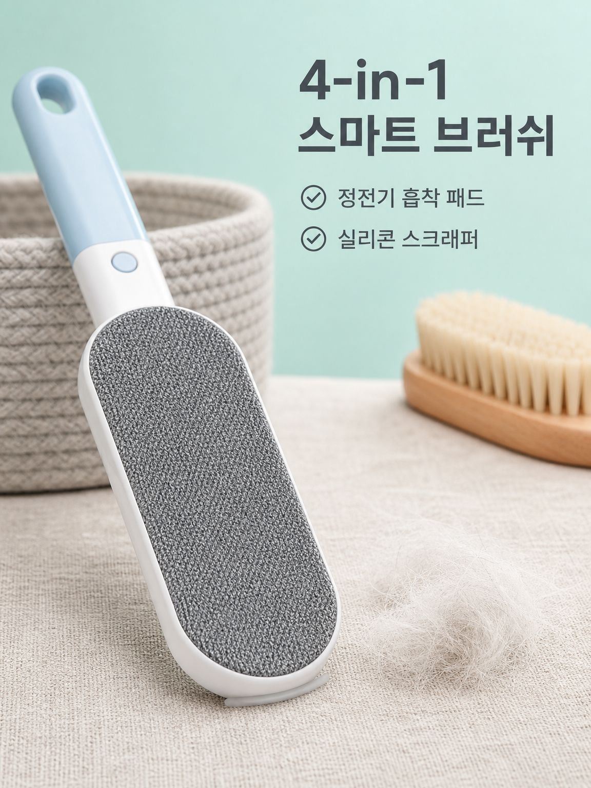 양면 정전기 털제거 브러쉬