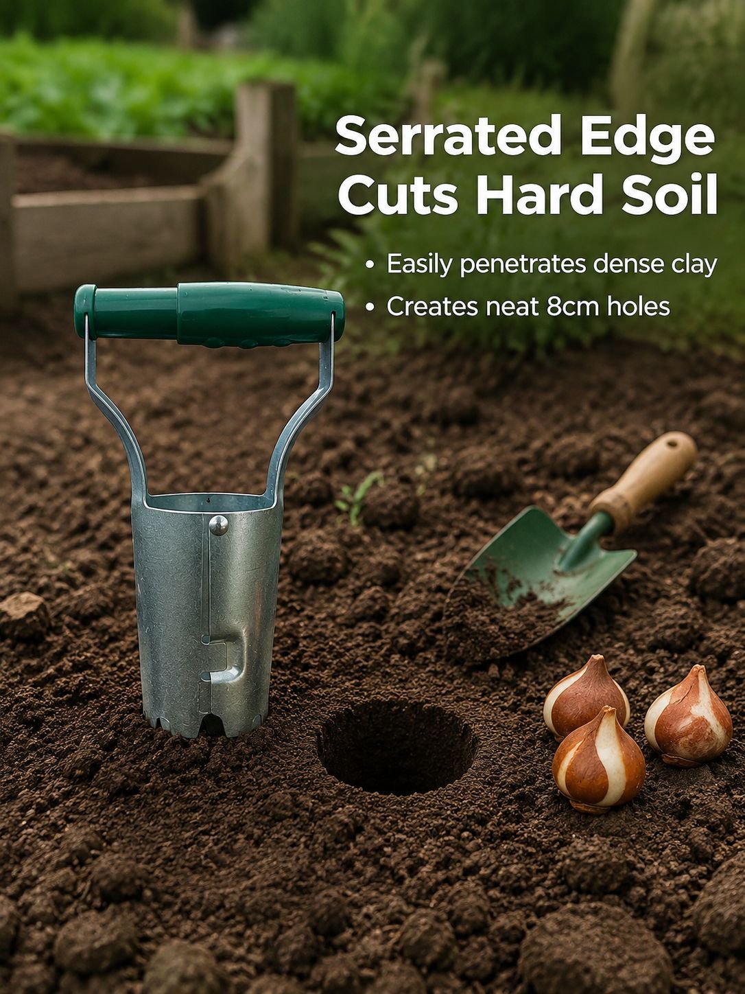 Multi-functional Gardening Hole Punch and Transplanter