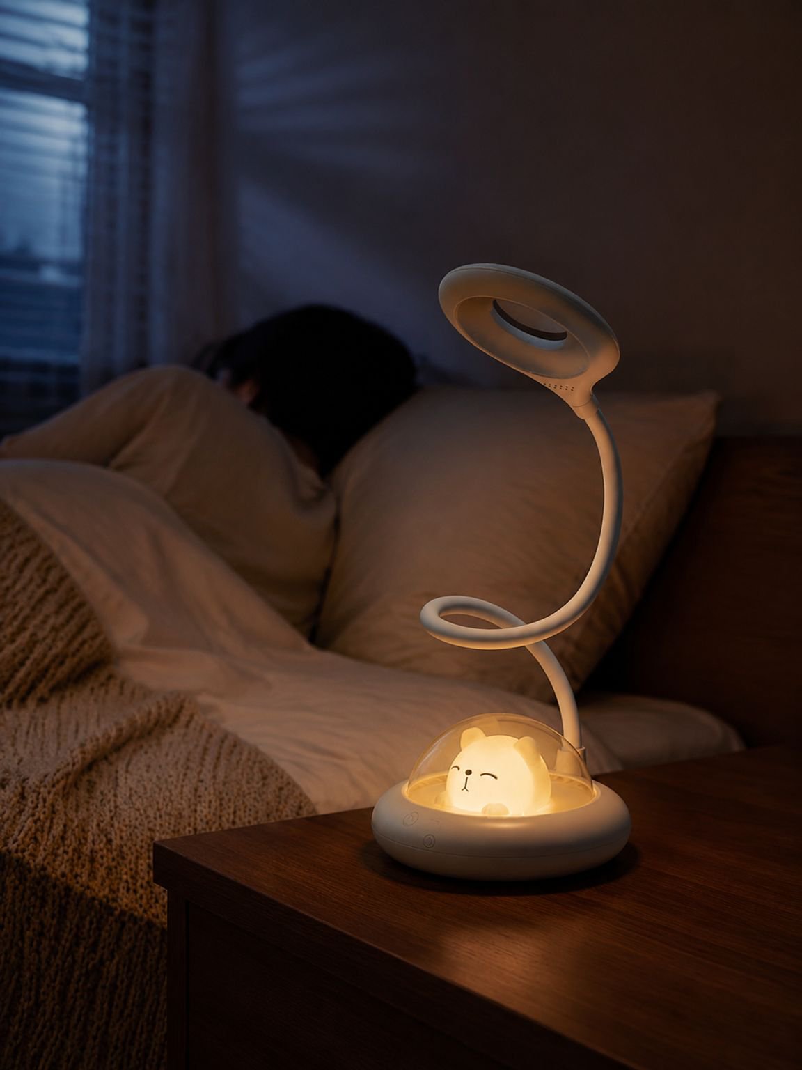 Stylish small lamp for girls' study area