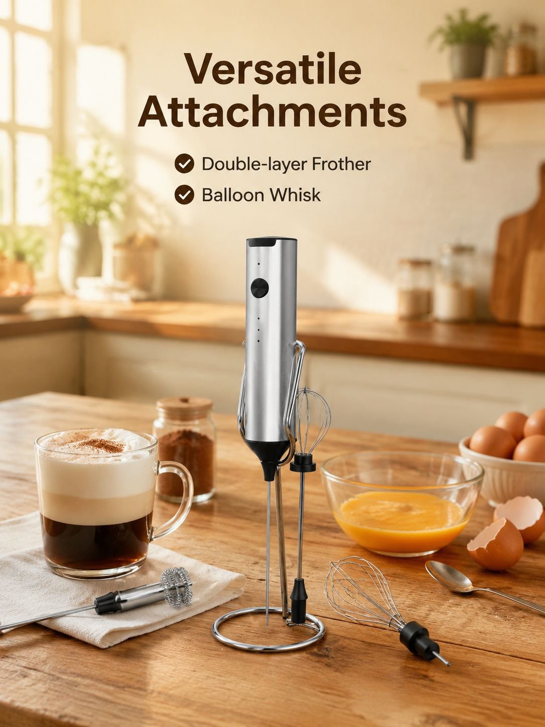 New Portable DIY Coffee & Milk Frothing Smart Electric Milk Frother