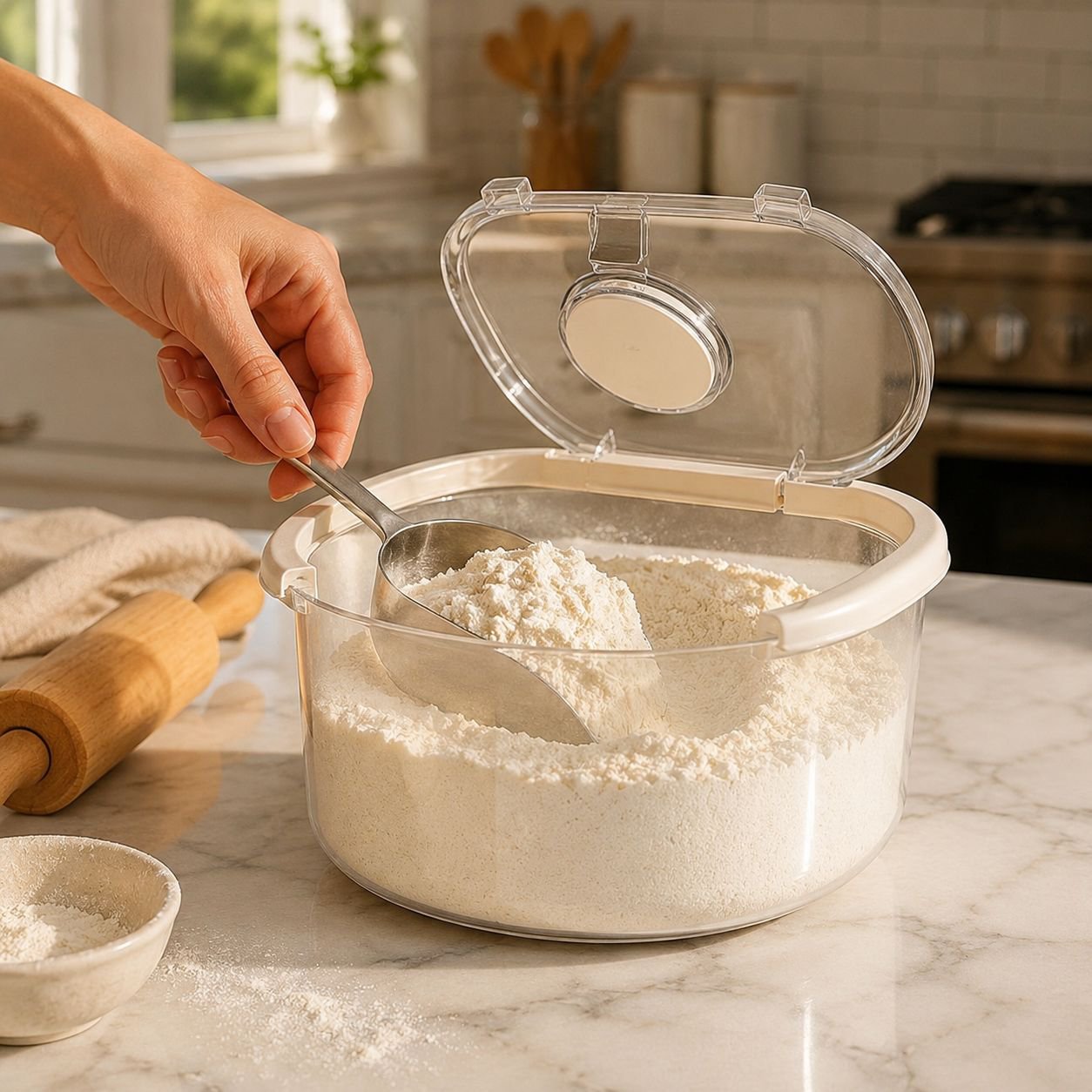 Insect-proof moisture-proof food storage box with secure lid