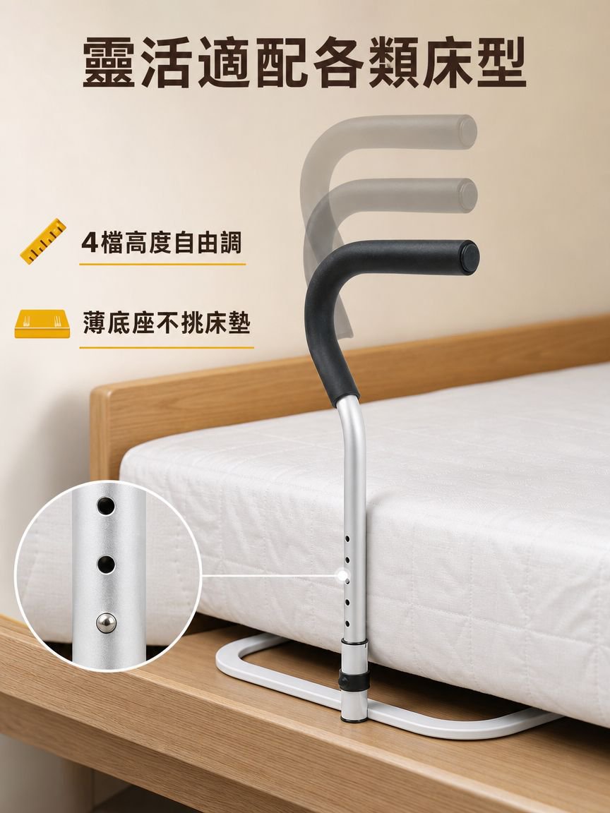軟墊升降式床邊護欄