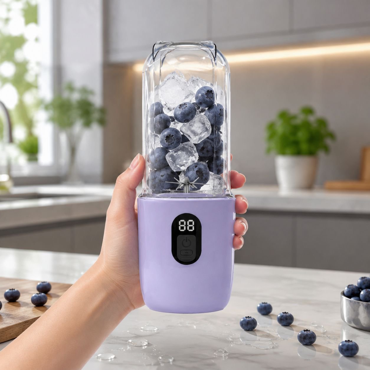 Portable Wireless Juice Cup with Silicone Lanyard, Long-lasting Battery, Finer Juicing